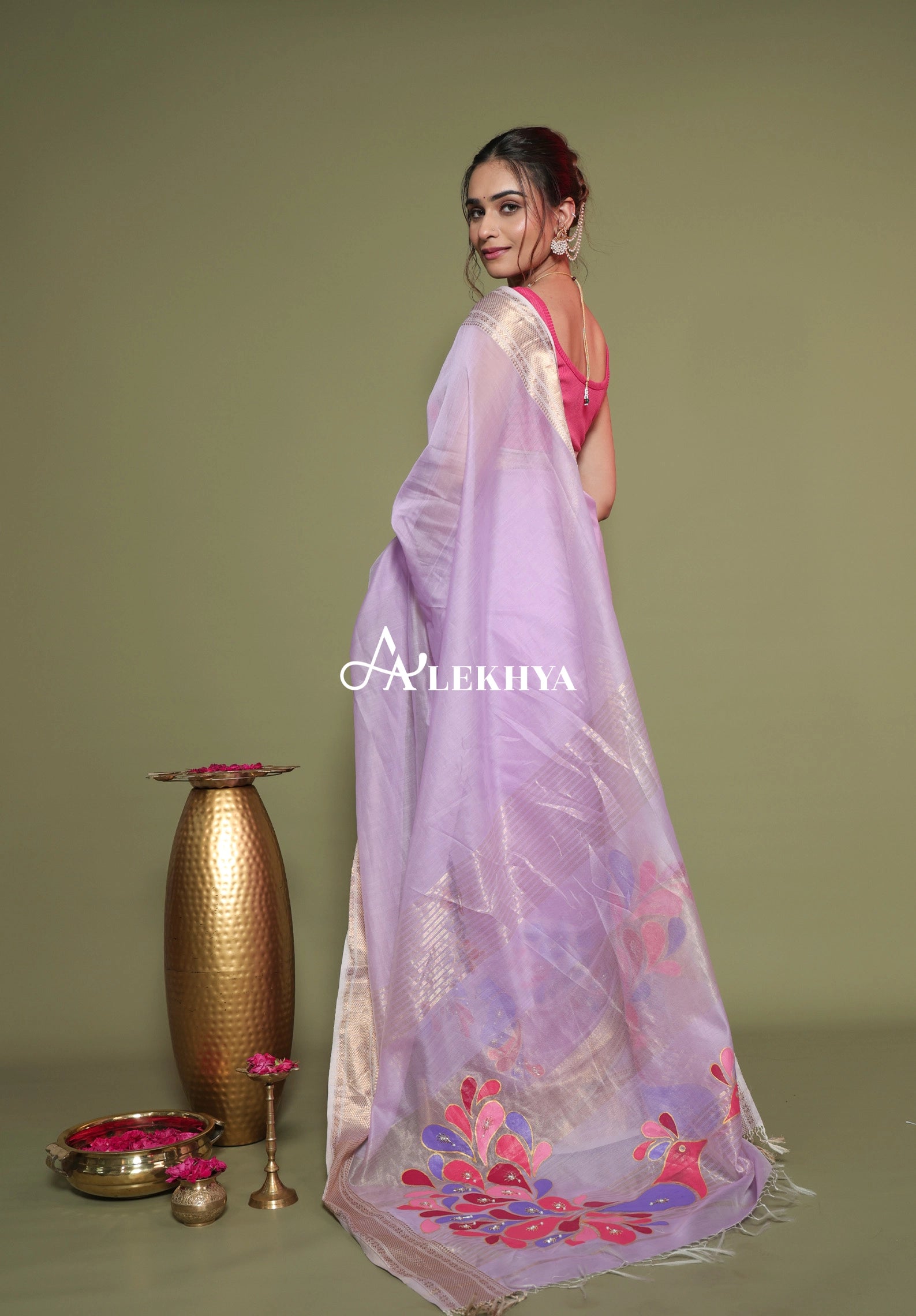 Noor-e-Mayur - Maheshwari Handloom Saree