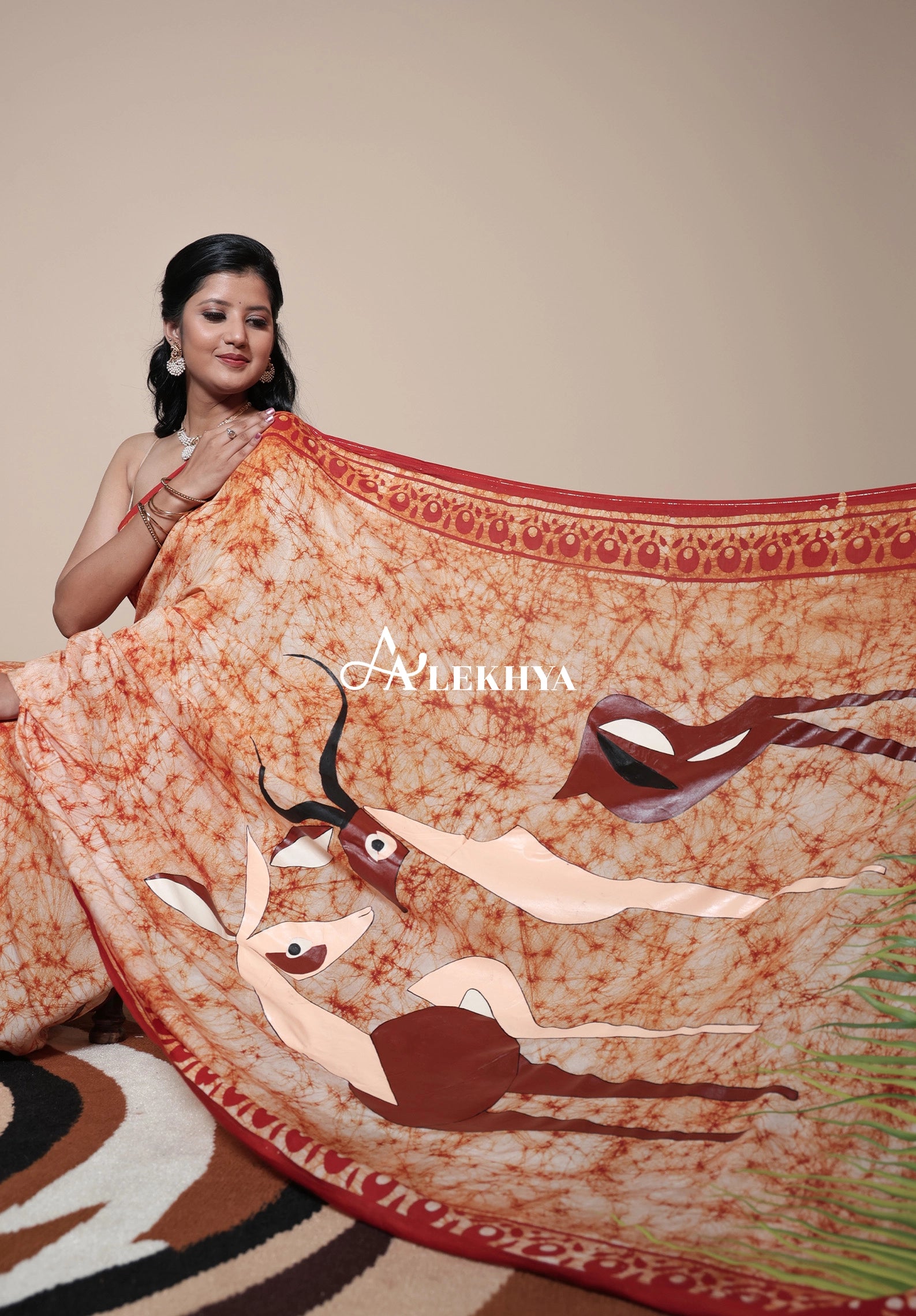 Musturd Yellow Batik Signature- Handcrafted Muslin Silk