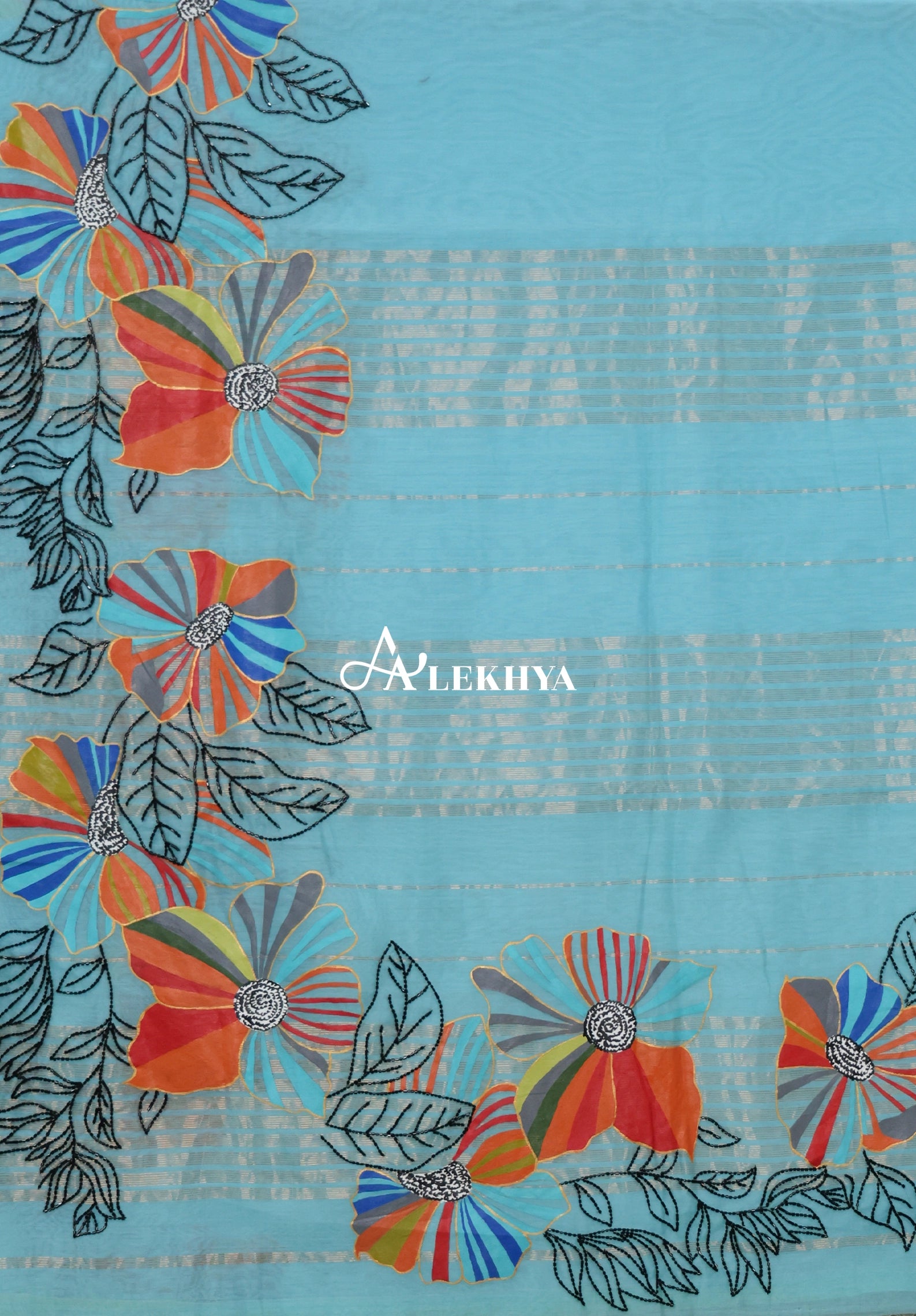 Timeless Floral- Maheshwari woven grace