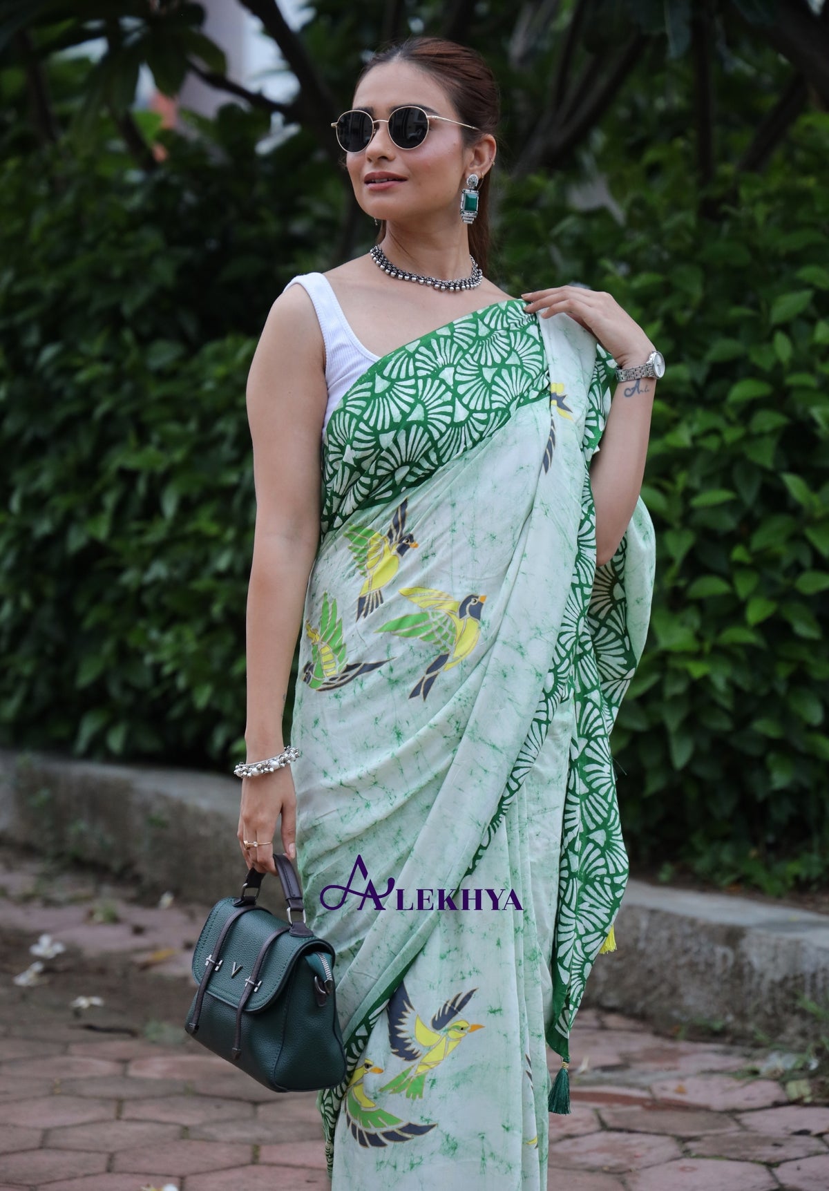Verdant Flight – Batik Signature – Handcrafted Muslin Silk
