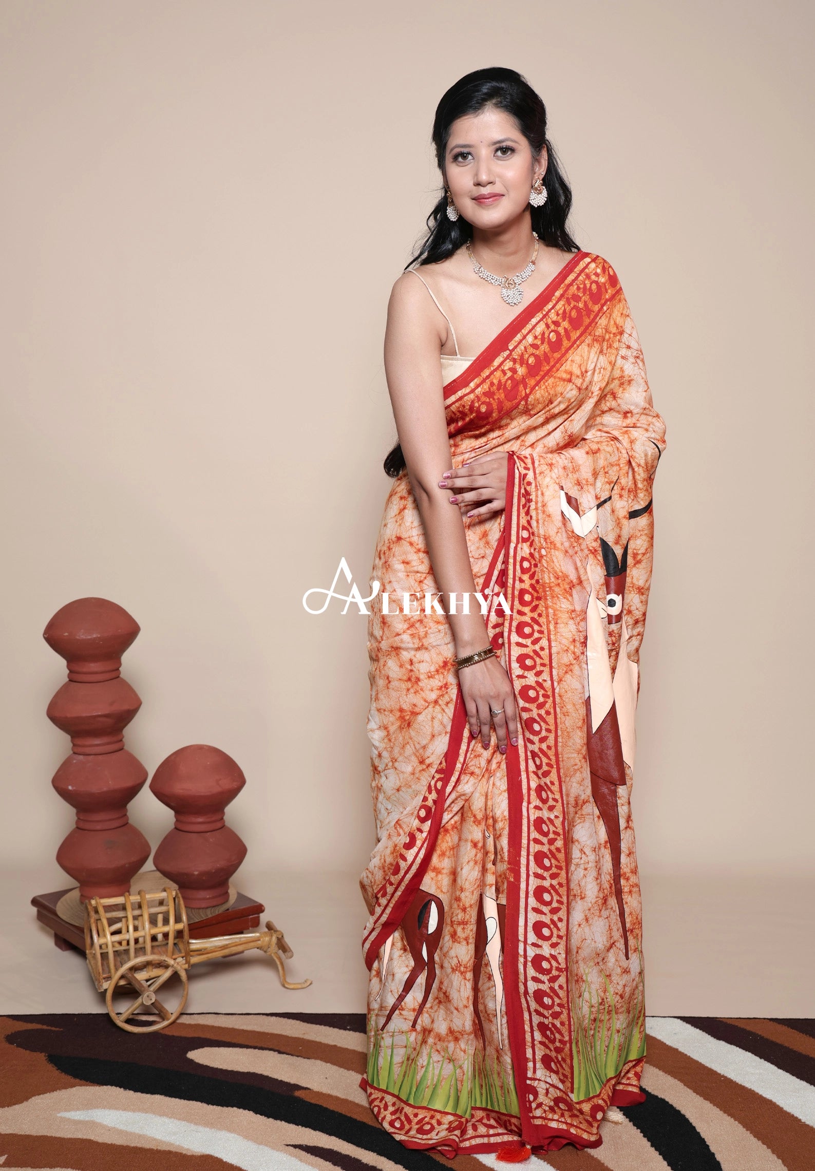 Musturd Yellow Batik Signature- Handcrafted Muslin Silk