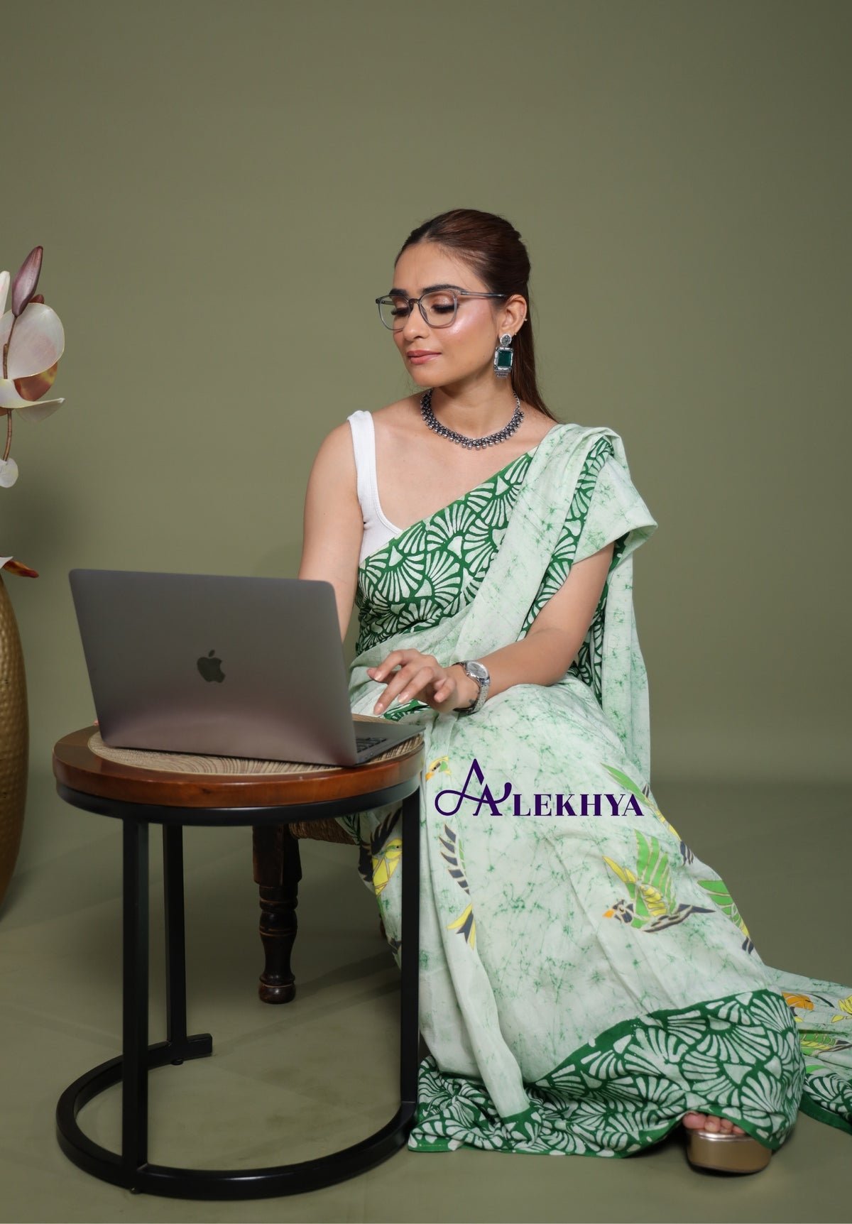 Verdant Flight – Batik Signature – Handcrafted Muslin Silk