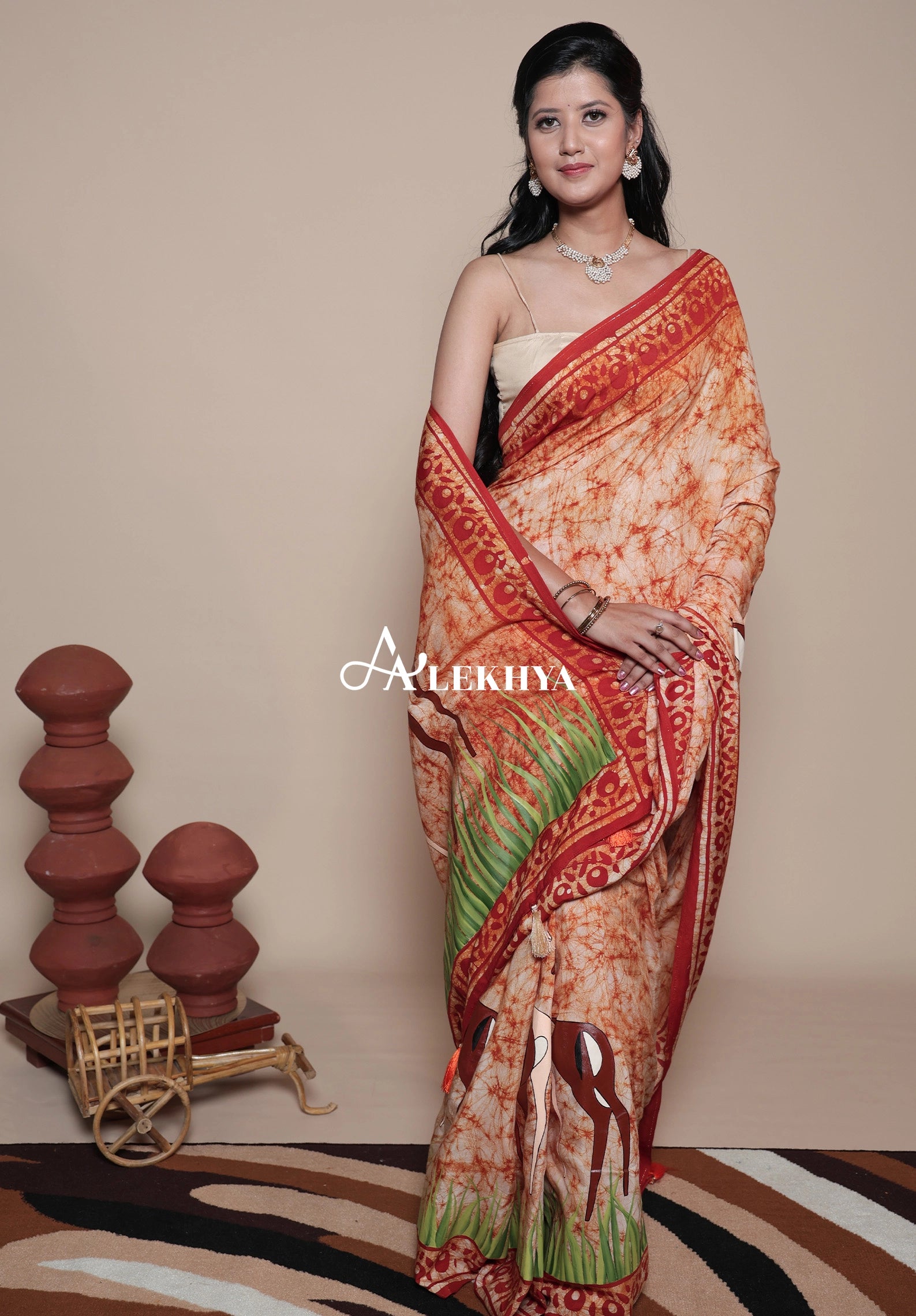 Musturd Yellow Batik Signature- Handcrafted Muslin Silk