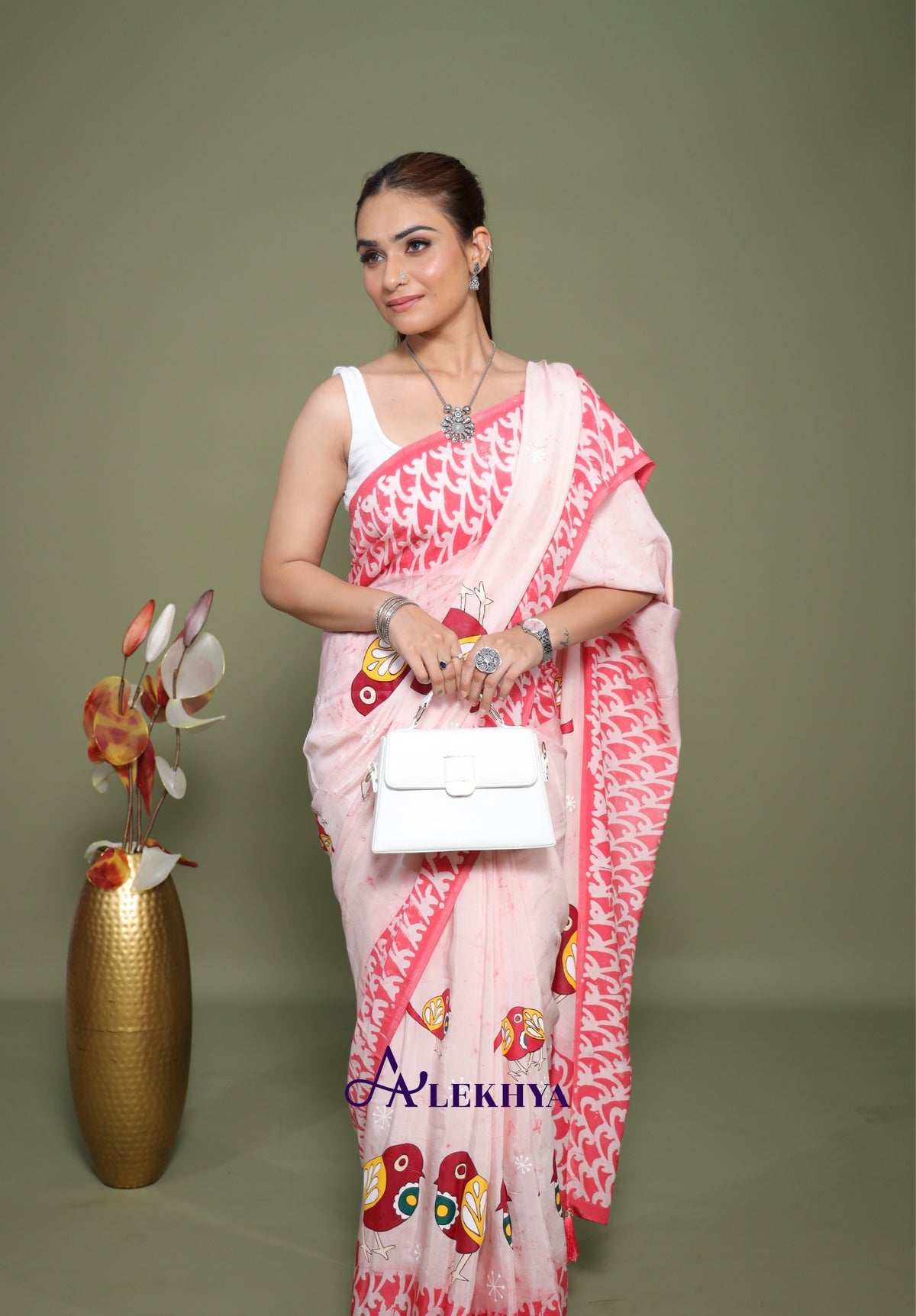 Playful Birds – Artisanal Batik - Handcrafted Muslin Silk