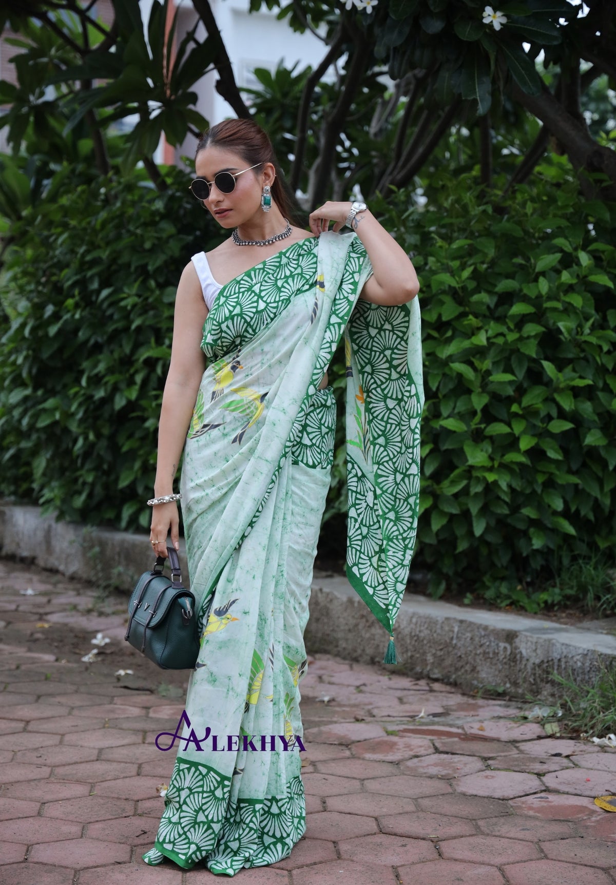 Verdant Flight – Batik Signature – Handcrafted Muslin Silk