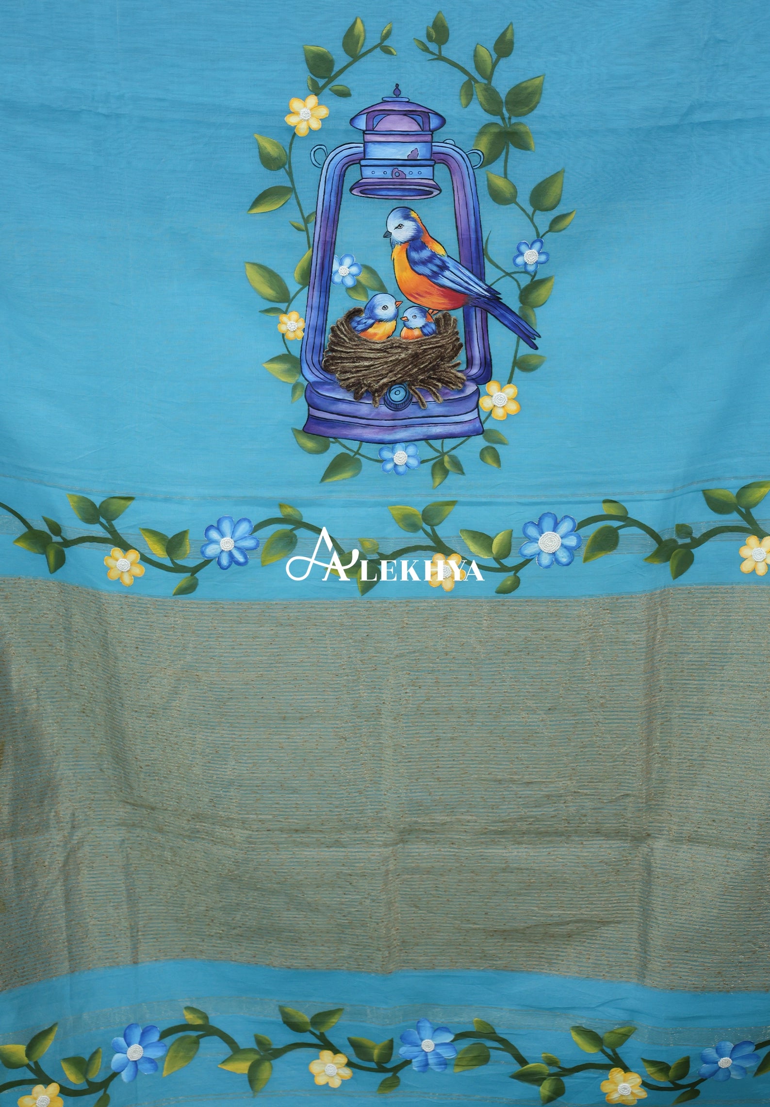 Handwoven Nest Elegance- Maheshwari Saree