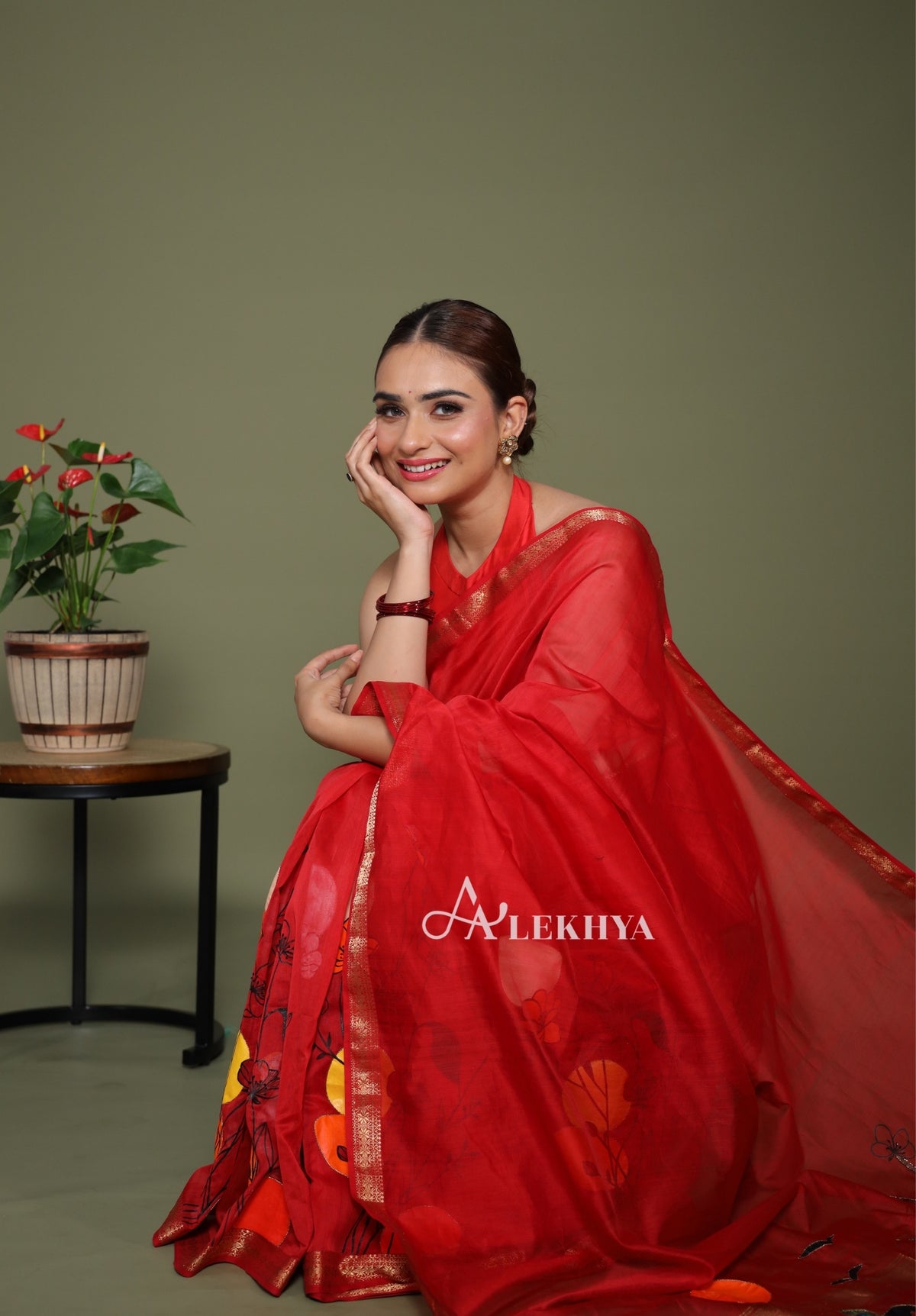 Radha Krishna Ghat – Maheshwari Handloom Saree