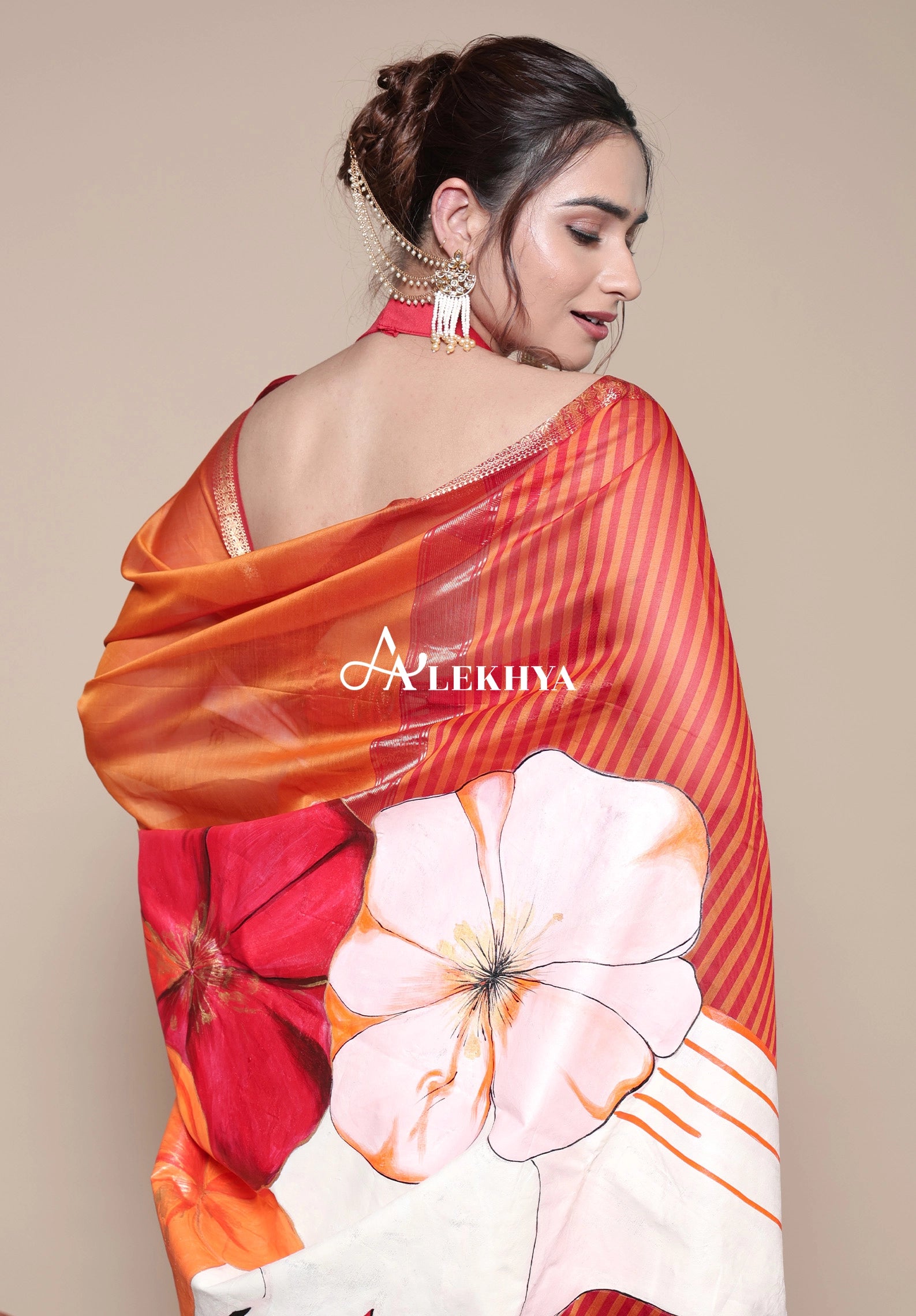 Floral Crown Beauty - Maheshwari Handloom Saree