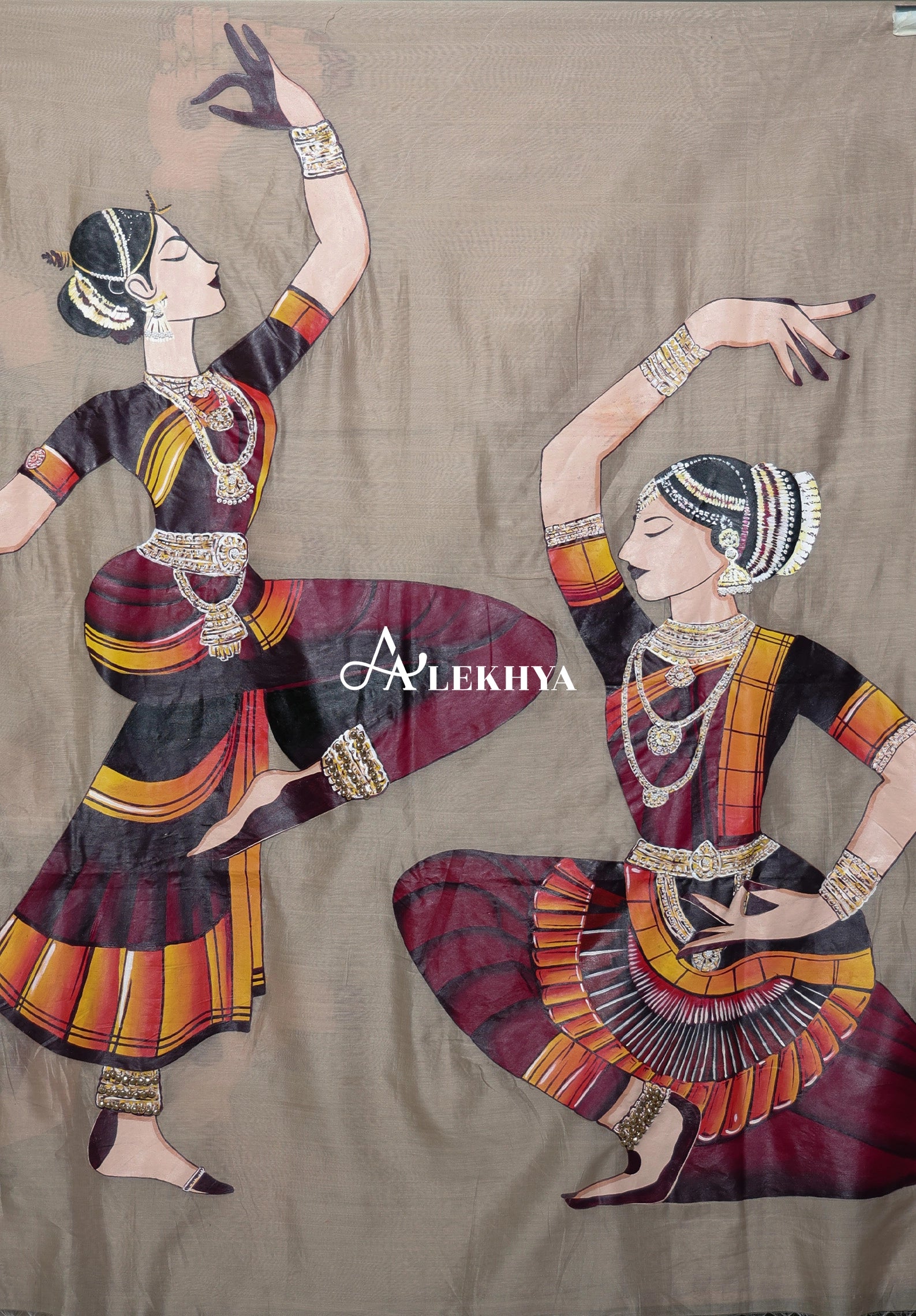 Rhythms of Bharatanatyam-Maheshwari Woven Grace