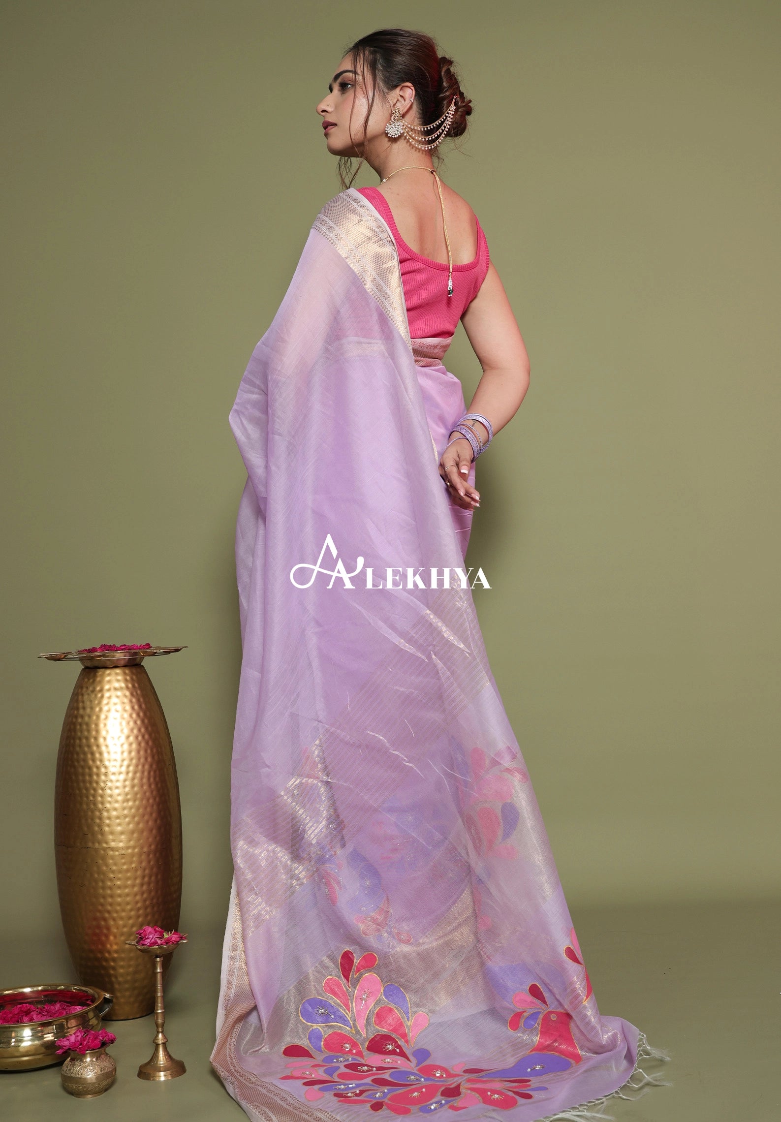 Noor-e-Mayur - Maheshwari Handloom Saree