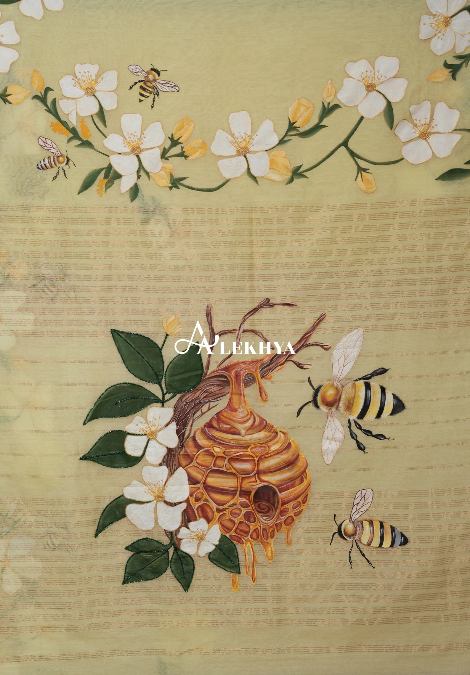 Queen bee elegance-Maheshwari handloom Saree